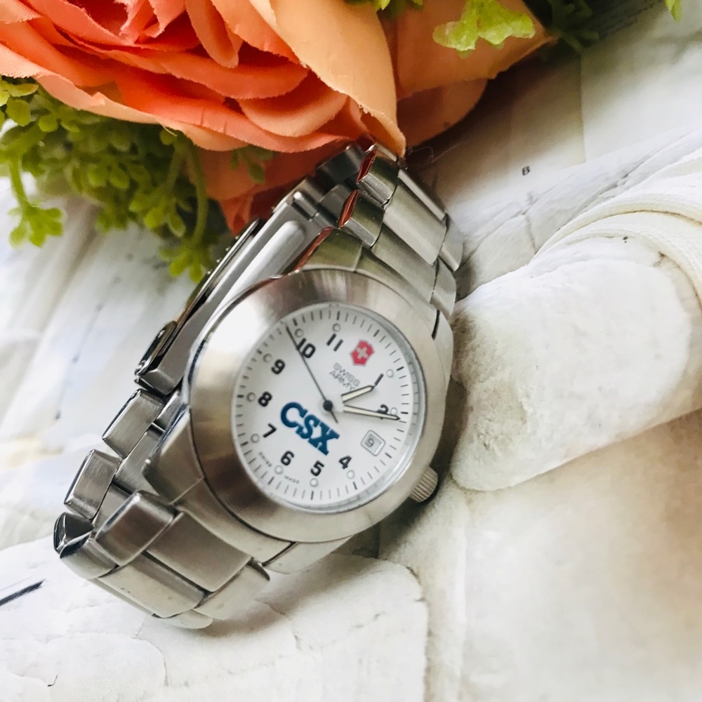 Swiss Army Csx Silver Watch